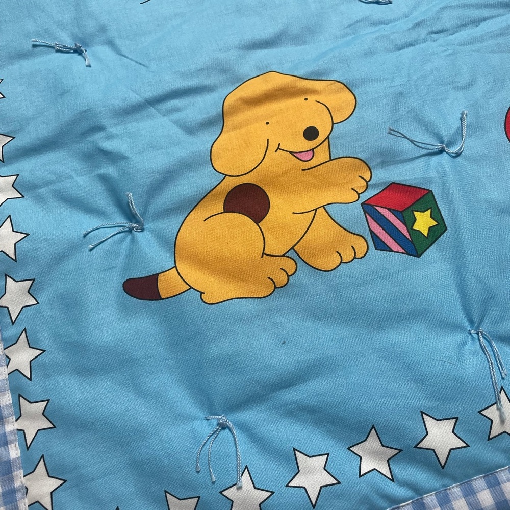Handmade Spot the Dog Blue Quilt Train Ball Kite - Picture 6 of 11